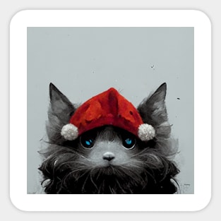 Christmas Santa Cat Sticker